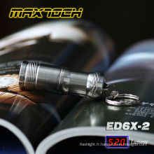 Alimenté par une pile de Maxtoch ED6X-2 Mini LED lampe de poche Style porte clef CR123A 3V